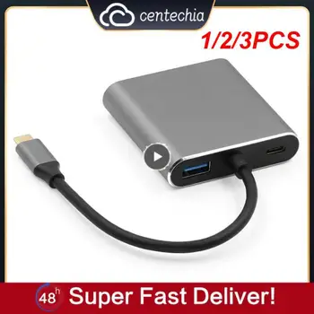 1/2 / 3ШТ Преносим конвертор Usb C, съвместими с HDMI, Докинг станция за лаптоп, C Usb Сплитер Pd 60 W, бързо зареждане 5 Gbit/s