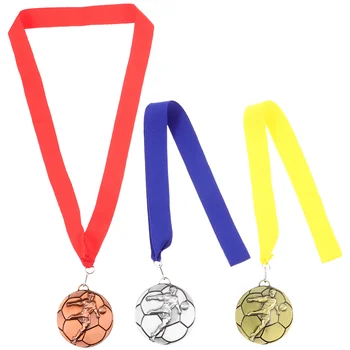 3 Бр Футболни Премия за Медалите От Древен Калай Творчески Футболна Топка за Игра Сплав Декоративен
