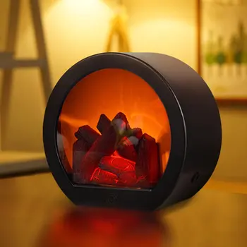 3D Моделиране Пламъка на Камина, Фенер Led нощна светлина през Цялата Камина Пламък Трупи лека нощ Коледна Украса, Аксесоари За дома