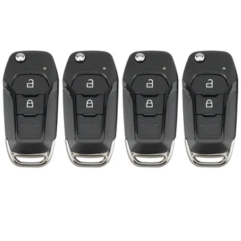 4X Авто Умно Дистанционно Ключ С 2 Бутона 433 Mhz е Подходяща за Ford Ranger F150 2015 2016 2017 2018 Id49 Pcf7945P Eb3T-15K601-Ba