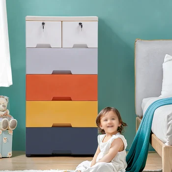 5-Различен Шкаф за съхранение на Гардероб Произведено Подвижна Кутия за мебели за детска Стая Пластмасов Шкаф от полипропилен количка