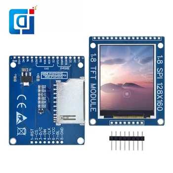 JCD 1,8 Инчов Сериен SPI TFT ЖКМодуль Дисплей Адаптер Печатна Платка IC 128x160 Точкова Матрица 3.3 V 5V IO Inerface Cmmpatible За Arduino