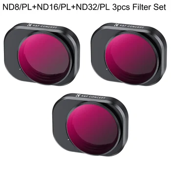 K & F Concept 3 комплект филтри за обектив DJI Mini 4 Pro (ND8/PL + ND16/PL + ND32/PL), водонепропускливи, защищающих от надраскване, с 28 по няколко покрития