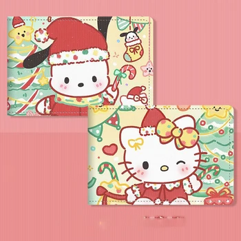 Kawai Санрио Аниме Hello Kitty Защитен калъф за шофьорска книжка Cinnamoroll Pochacco Чанта за карти с анимационни герои, Коледни подаръци за момичета