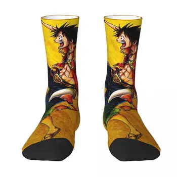 OP Luffy (2) Мъжки и Дамски Чорапи, модни Красивите Пролетни, Летни, Есенни и Зимни Елегантни Подаръци