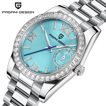 PAGANI DESIGN 2023 Нови дамски спортни кварцов часовник топового на марката от неръждаема стомана със сапфир reloj para mujer