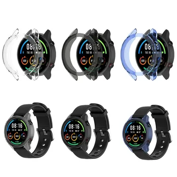 TPU Soft Full Edge Protector Калъф За Smart Часа Smartwatch Shell Рамка За Xiaomi Mi Watch Global Sport Smart Watch Защитен Калъф-Броня