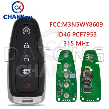 Авто Дистанционно Ключ CHANKey Подходящ За Ford Explorer Edge, Flex-C-max Taurus ID46 PCF7953 M3N5WY8609 315 Mhz Smart Control Замяна