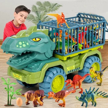 Динозаврите Транспортна машина Играчка камион с динозаври Спускащите автомобил от Света на Динозаврите 