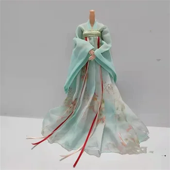 Дълга рокля по поръчка в мащаб 1/6, Секси дълга рокля Hanfu Robe, древен китайски костюми, облекло за 12-инчов играчки с фигурки, 30-см кукла