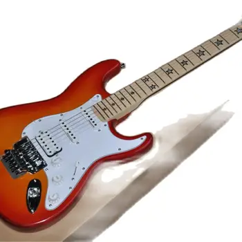Електрическа китара Cherry Blossom Burst Color ST Tremble, кленов пет звезден лешояд, бърза доставка, безплатна доставка