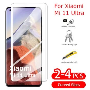За Xiaomi Mi 11 Ултра Защитен слой От Закалено Стъкло Извити Телефон HD Дрън Пълно Покритие на Екрана 9H Предната Филм За Xiao Mi 11 Ultra
