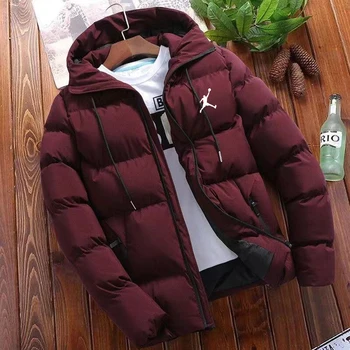 Зимни мъжки стеганая яке 2023 г. за средната и младата възраст, в голям размер, лесна и фина къса стеганая яке, топло палто