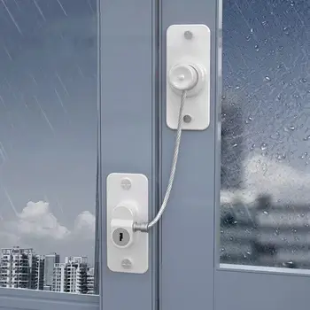 Многофункционална система за заключване за пластмасови прозорци с ключ, ограничител за безопасност на вратите, шкаф за заключване на прозорци за безопасността на децата