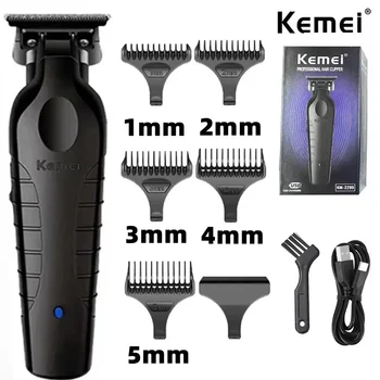 Мъжки машина за подстригване на коса Kemei KM-2299, професионален електрически фризьорски машинка за подстригване, която се презарежда чрез USB, мъжки електрическа машина за рязане на коса
