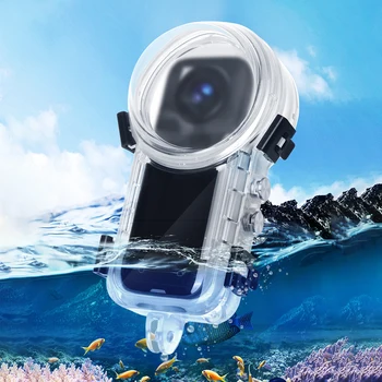Невидим калъф за гмуркане Защитен калъф за гмуркане 50-метрова водоустойчива спортна камера, аксесоари за гмуркане, защита от драскотини за Insta 360 X 3