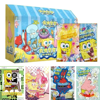 НОВА Колекция Карти spongebob squarepants Booster Box Прекрасна Карикатура Аниме Сериал Периферни Редки Флаш Карта SP PR TR Играчки В Подарък