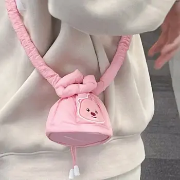 Нова Мода Универсална Чанта С Петельками, Прекрасна Розова Чанта Кофа През Рамото на Едно рамо за Жените, Аксесоари
