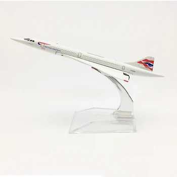 Самолет British Airways Concorde в мащаб 1/400 15 см Модел на самолет от сплав Играчки за деца, Подарък за събиране