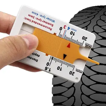 Сензор за дълбочина на гуми за автомобилни колела 0-20 мм, измерител на дълбочината на протектора на гумата, индикатор за дълбочина, Измерител на дълбочината на мотоциклет, теглич, микробуса