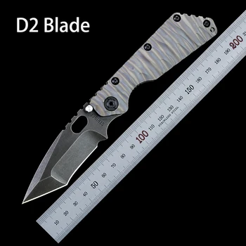 Тежък сгъваем нож с острие Y-START D2, тактически Нож за оцеляване, Титановая Ръкохватка, Защитен Остър нож висока твърдост, Инструмент за къмпинг